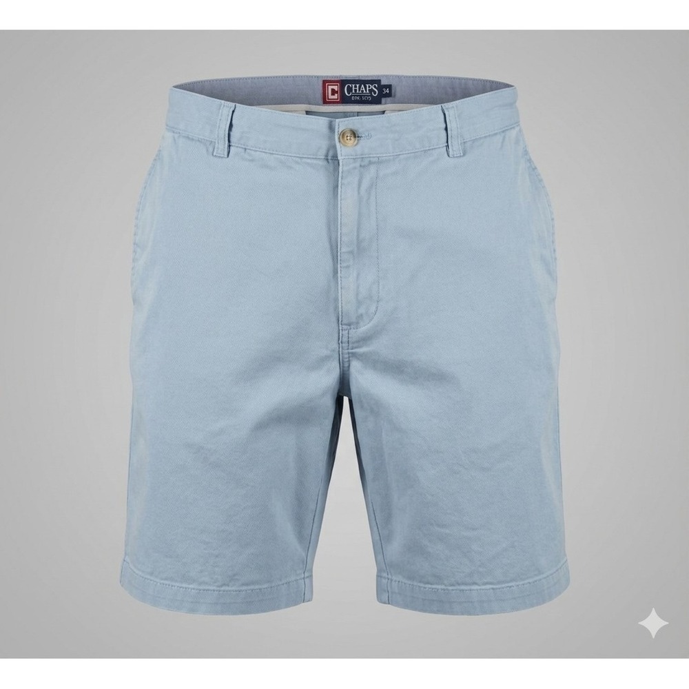 Chaps Ralph Lauren Vintage Men's Light Blue Chino Shorts. Size 34